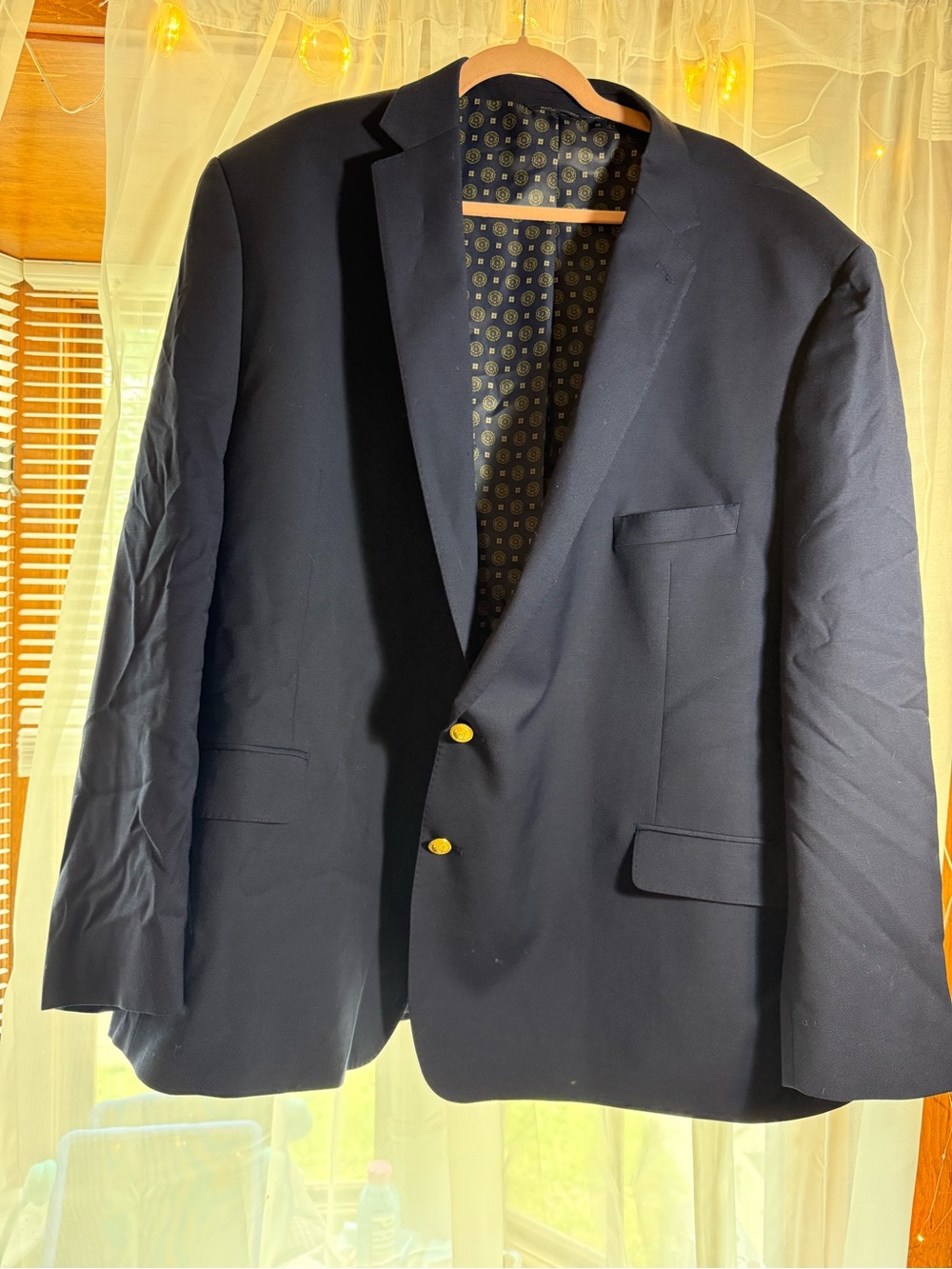 Ralph Lauren Navy Sport Coat with Gold Buttons